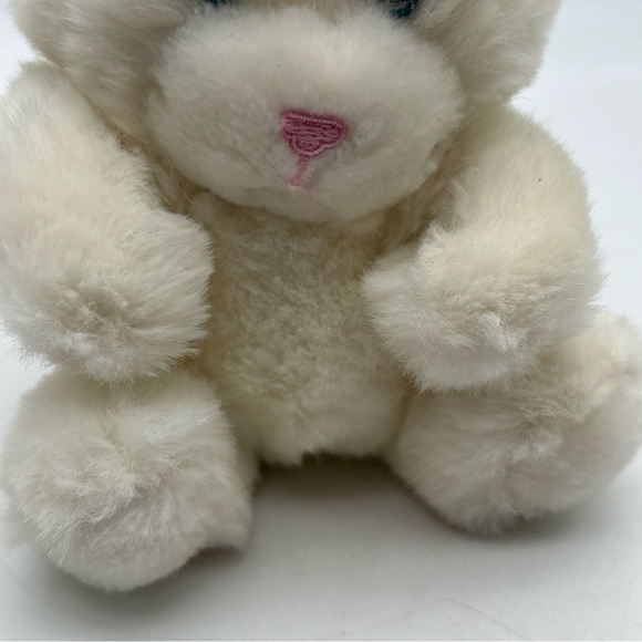 Vtg Rare 1992 Polar Puff 24k 6” White Cat With Blue Eyes Plush Stuffed Animal - Picture 4 of 10